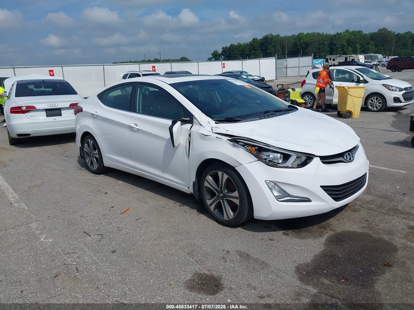 2015 Hyundai Elantra VIN KMHDH4AH1FU282636 IAAI salvage auction — FRONT & REAR, Salvage (Ohio), sold $1,350 on 2026-07-30 (photo 1)