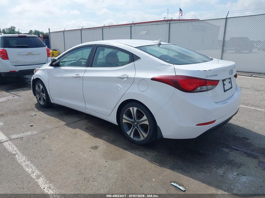 2015 Hyundai Elantra VIN KMHDH4AH1FU282636 IAAI salvage auction — FRONT & REAR, Salvage (Ohio), sold $1,350 on 2026-07-30 (photo 3)