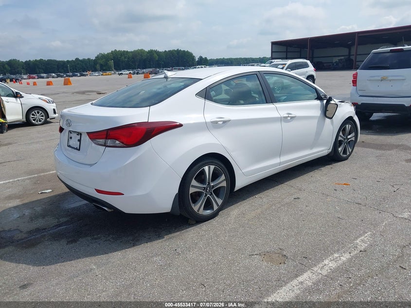 2015 Hyundai Elantra VIN KMHDH4AH1FU282636 IAAI salvage auction — FRONT & REAR, Salvage (Ohio), sold $1,350 on 2026-07-30 (photo 4)