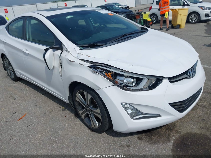 2015 Hyundai Elantra VIN KMHDH4AH1FU282636 IAAI salvage auction — FRONT & REAR, Salvage (Ohio), sold $1,350 on 2026-07-30 (photo 6)