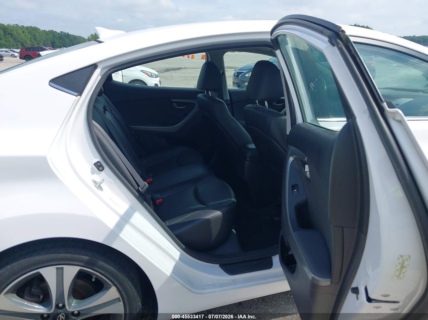 2015 Hyundai Elantra VIN KMHDH4AH1FU282636 IAAI salvage auction — FRONT & REAR, Salvage (Ohio), sold $1,350 on 2026-07-30 (photo 8)