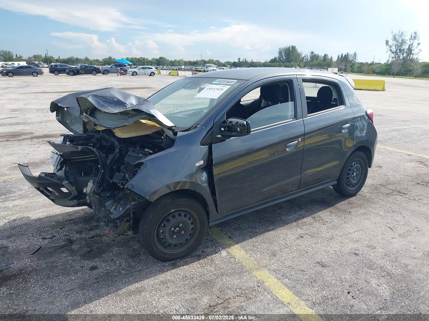 2024 Mitsubishi Mirage VIN ML32AUHJ4RH029335 IAAI salvage auction — FRONT END, Certificate Of Destruction (Florida), sold $600 on 2026-07-16 (photo 2)