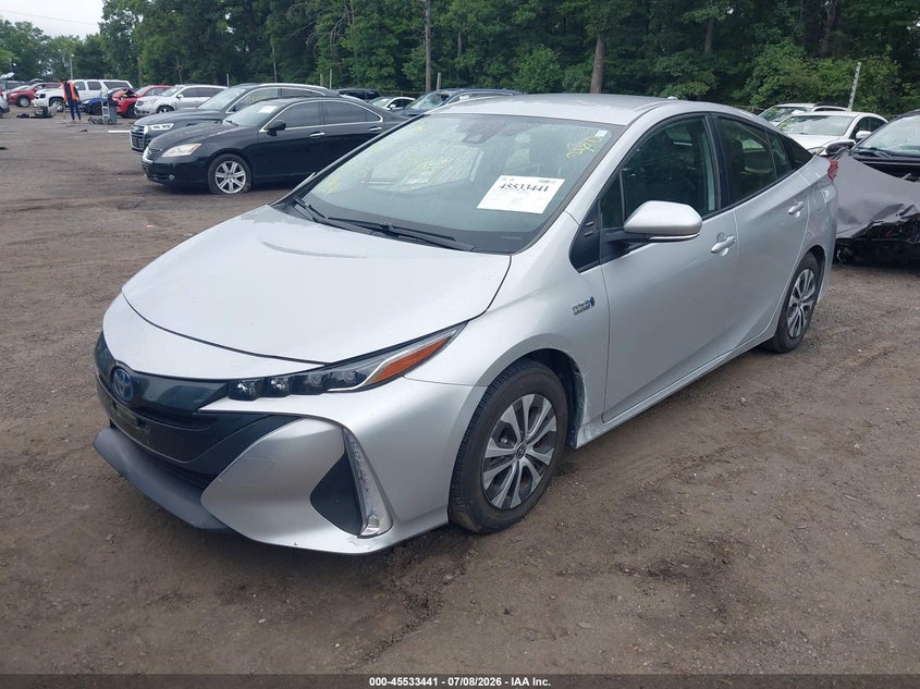 2022 Toyota Prius VIN JTDKAMFP7N3202695 IAAI salvage auction — RIGHT FRONT, Salvage - Greater Than 75% (Maryland), sold $6,400 on 2026-07-22 (photo 2)