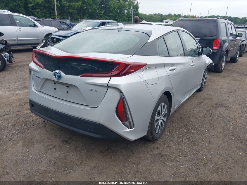 2022 Toyota Prius VIN JTDKAMFP7N3202695 IAAI salvage auction — RIGHT FRONT, Salvage - Greater Than 75% (Maryland), sold $6,400 on 2026-07-22 (photo 4)