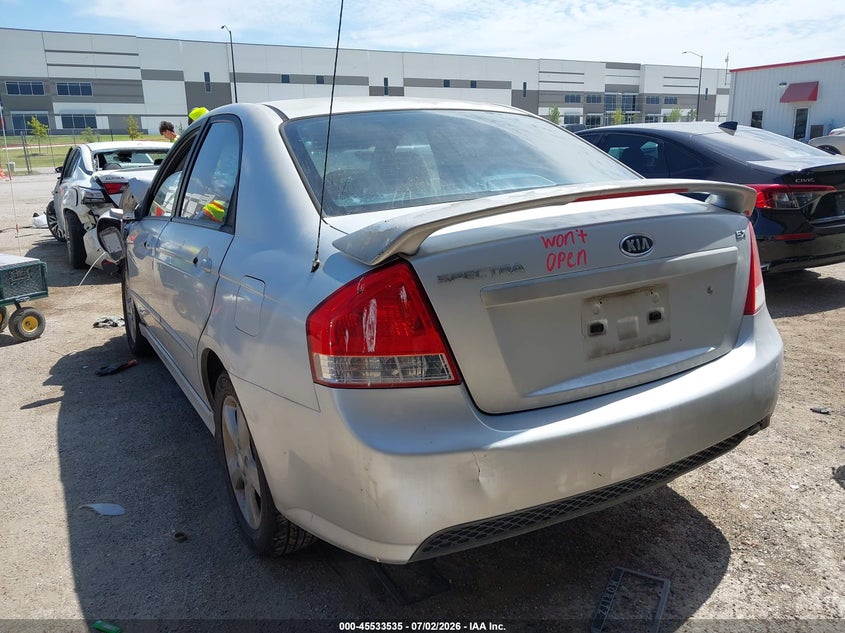 2009 Kia Spectra VIN KNAFE221795026010 IAAI salvage auction — FRONT END, Salvage (Texas), sold $25 on 2026-07-28 (photo 3)