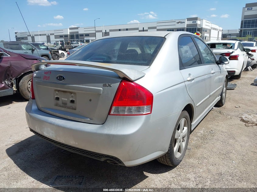 2009 Kia Spectra VIN KNAFE221795026010 IAAI salvage auction — FRONT END, Salvage (Texas), sold $25 on 2026-07-28 (photo 4)