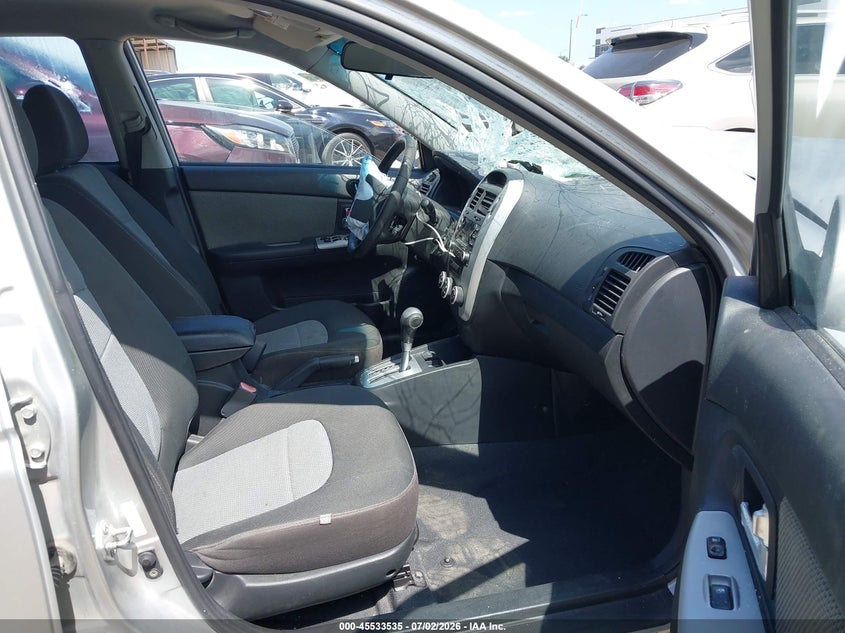 2009 Kia Spectra VIN KNAFE221795026010 IAAI salvage auction — FRONT END, Salvage (Texas), sold $25 on 2026-07-28 (photo 5)