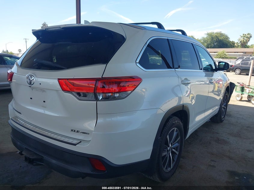 2018 Toyota Highlander VIN 5TDJZRFH9JS548640 IAAI salvage auction — FRONT END, Salvage Title, sold $5,900 on 2026-07-28 (photo 4)