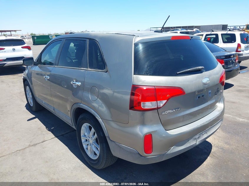 2014 Kia Sorento VIN 5XYKT3A60EG488310 IAAI salvage auction — LEFT FRONT, Salvage (Arizona), sold $1,600 on 2026-07-20 (photo 3)