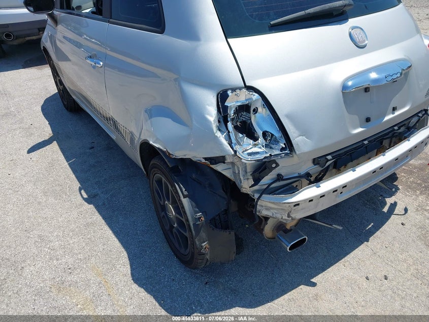 2013 Fiat 500 VIN 3C3CFFARXDT545812 IAAI salvage auction — FRONT & REAR, Salvage (Illinois), sold $275 on 2026-08-10 (photo 6)