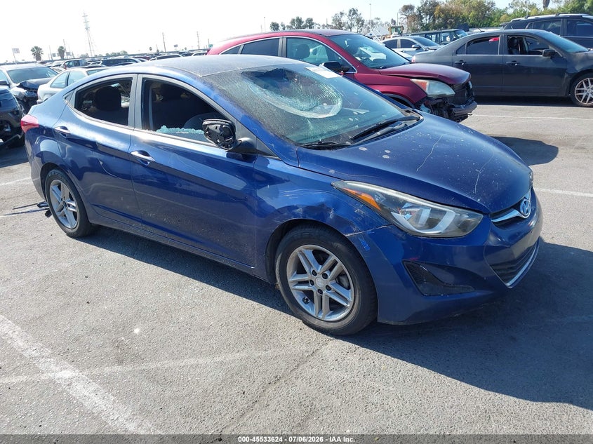 2016 Hyundai Elantra VIN 5NPDH4AE7GH710425 IAAI salvage auction — ALL OVER, Salvage (California), sold $425 on 2026-07-17 (photo 1)