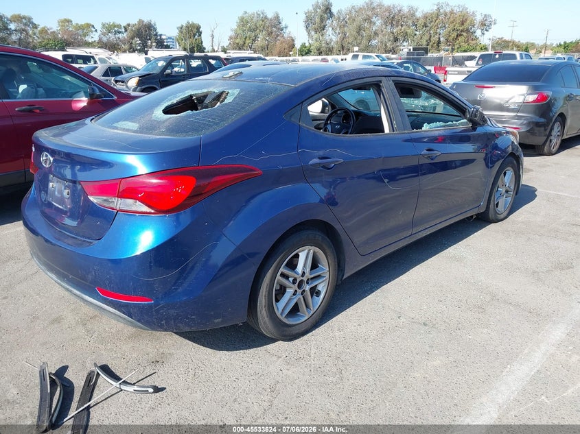 2016 Hyundai Elantra VIN 5NPDH4AE7GH710425 IAAI salvage auction — ALL OVER, Salvage (California), sold $425 on 2026-07-17 (photo 4)