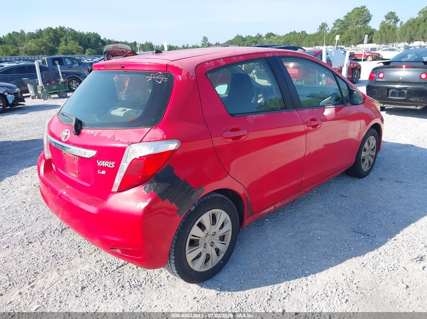 2012 Toyota Yaris VIN JTDKTUD39CD529486 IAAI salvage auction — NORMAL WEAR, Clear (Florida), sold $900 on 2026-07-16 (photo 4)