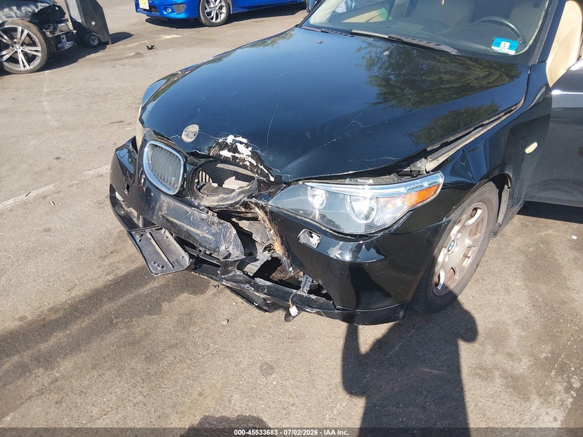 2004 BMW 5 series VIN WBANA535X4B850006 IAAI salvage auction — FRONT END, Salvage (New Jersey), sold $425 on 2026-08-03 (photo 6)