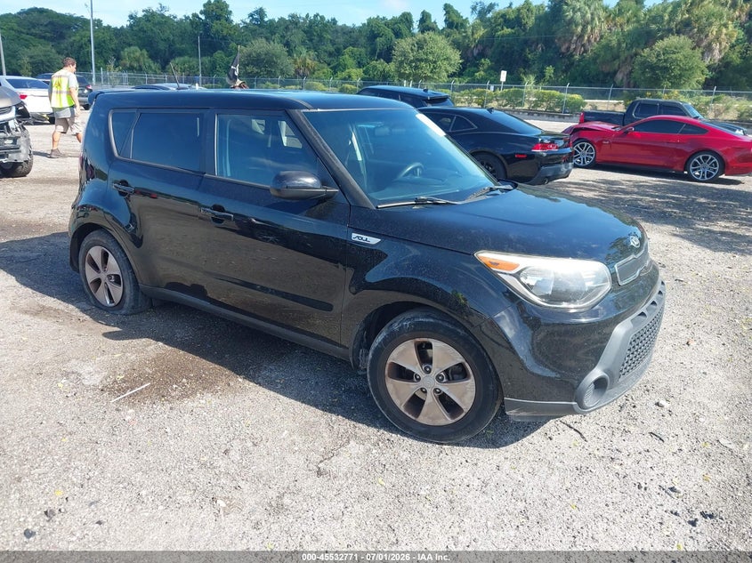 2016 Kia Soul VIN KNDJN2A26G7265735 IAAI salvage auction — LEFT SIDE, Salvage Title, sold $1,175 on 2026-07-30 (photo 1)