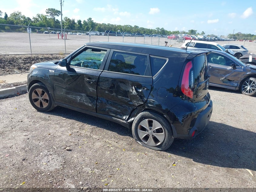 2016 Kia Soul VIN KNDJN2A26G7265735 IAAI salvage auction — LEFT SIDE, Salvage Title, sold $1,175 on 2026-07-30 (photo 3)