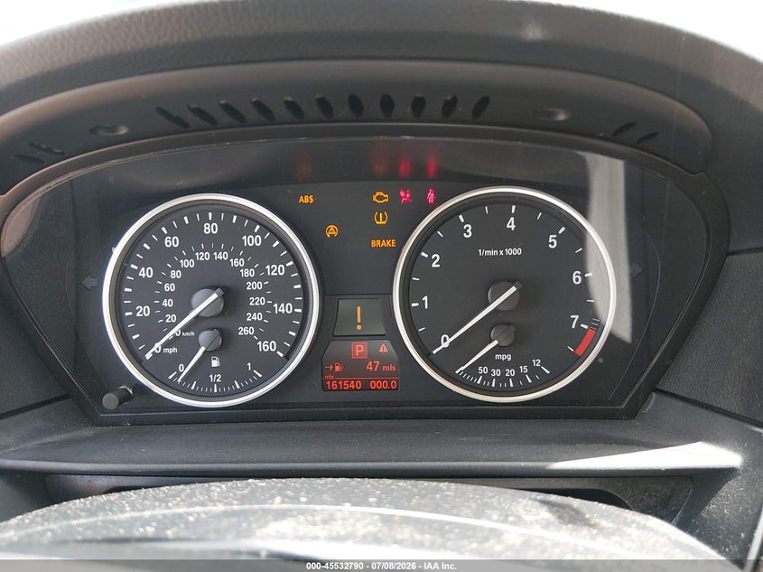 2010 BMW 5 series VIN WBANV1C59AC443491 IAAI salvage auction — ENGINE DAMAGE, Clear (Pennsylvania), sold $225 on 2026-07-17 (photo 7)