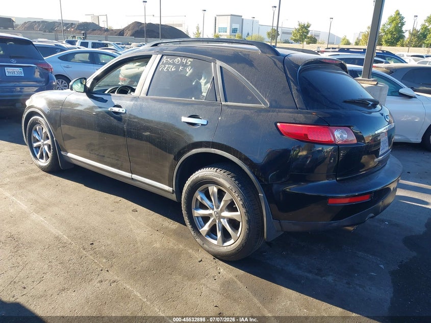 2008 Infiniti Fx35 VIN JNRAS08W08X210415 IAAI salvage auction — RIGHT FRONT, Salvage Certificate (California), sold $425 on 2026-07-31 (photo 3)