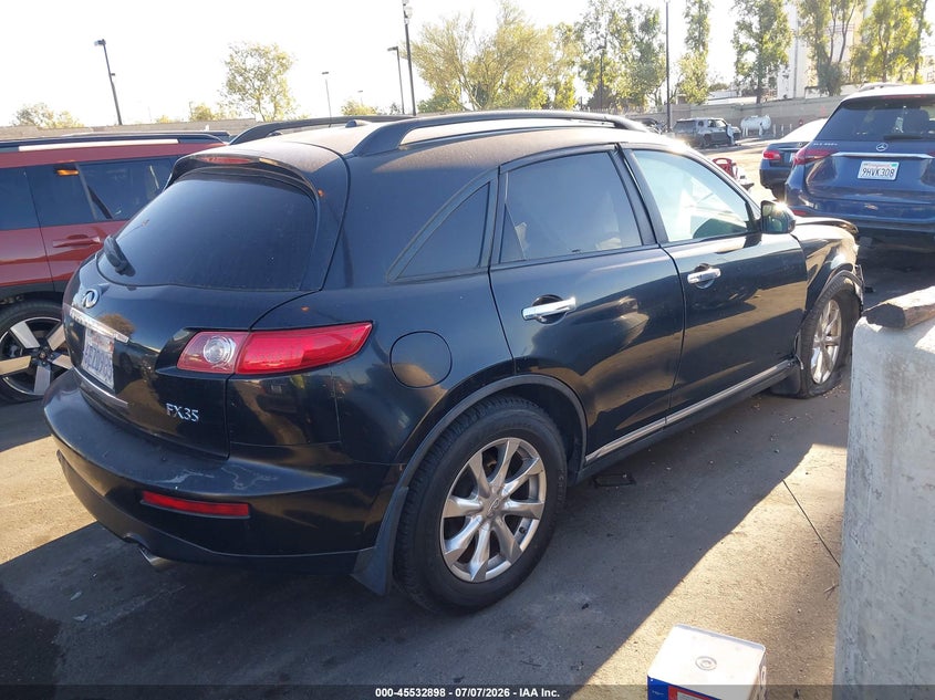 2008 Infiniti Fx35 VIN JNRAS08W08X210415 IAAI salvage auction — RIGHT FRONT, Salvage Certificate (California), sold $425 on 2026-07-31 (photo 4)