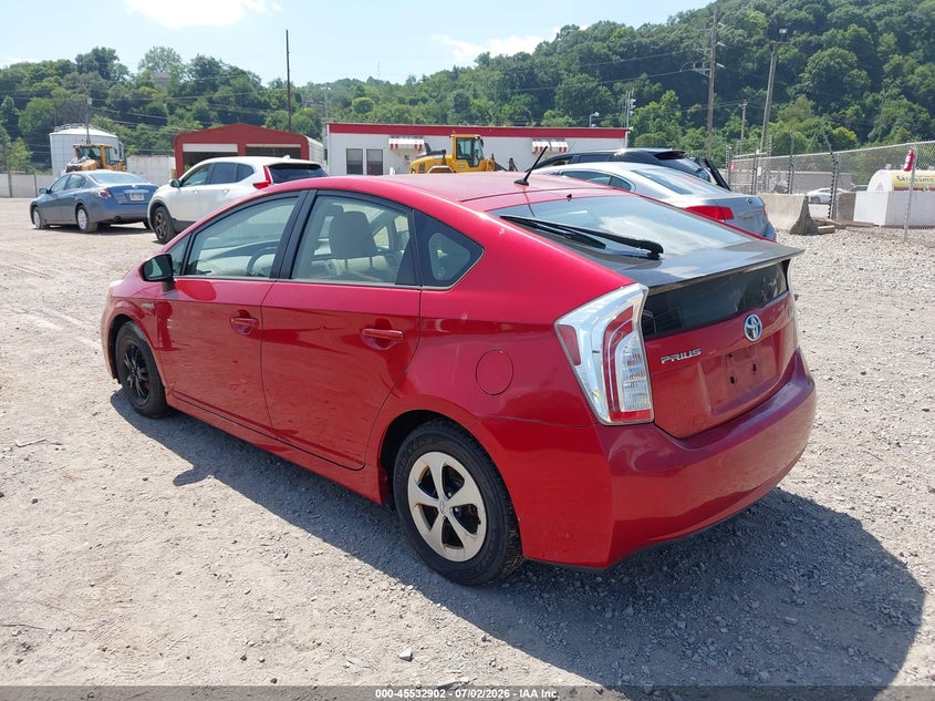 2013 Toyota Prius VIN JTDKN3DUXD5660953 IAAI salvage auction — NORMAL WEAR, Clear (Pennsylvania), sold $2,500 on 2026-07-07 (photo 3)