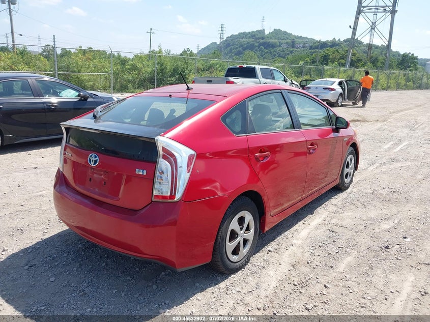 2013 Toyota Prius VIN JTDKN3DUXD5660953 IAAI salvage auction — NORMAL WEAR, Clear (Pennsylvania), sold $2,500 on 2026-07-07 (photo 4)