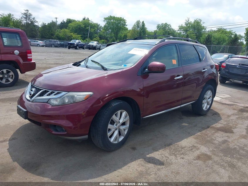 2012 Nissan Murano VIN JN8AZ1MW7CW238609 IAAI salvage auction — BIO HAZARD, Salvage (Virginia), sold $25 on 2026-07-28 (photo 2)