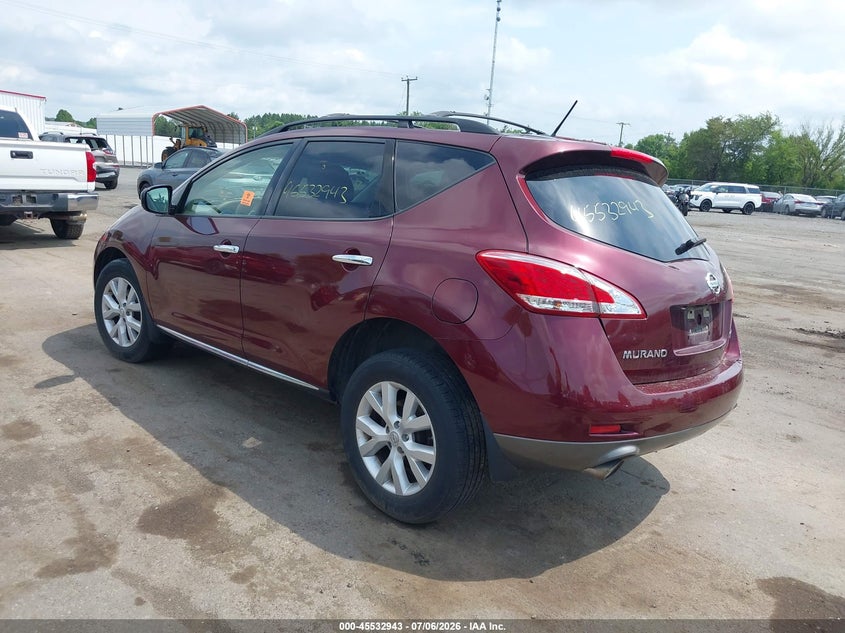 2012 Nissan Murano VIN JN8AZ1MW7CW238609 IAAI salvage auction — BIO HAZARD, Salvage (Virginia), sold $25 on 2026-07-28 (photo 3)