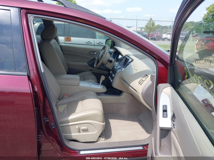 2012 Nissan Murano VIN JN8AZ1MW7CW238609 IAAI salvage auction — BIO HAZARD, Salvage (Virginia), sold $25 on 2026-07-28 (photo 5)