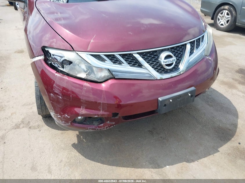 2012 Nissan Murano VIN JN8AZ1MW7CW238609 IAAI salvage auction — BIO HAZARD, Salvage (Virginia), sold $25 on 2026-07-28 (photo 6)