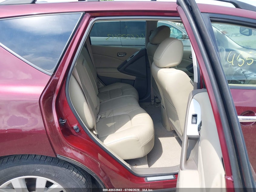 2012 Nissan Murano VIN JN8AZ1MW7CW238609 IAAI salvage auction — BIO HAZARD, Salvage (Virginia), sold $25 on 2026-07-28 (photo 8)