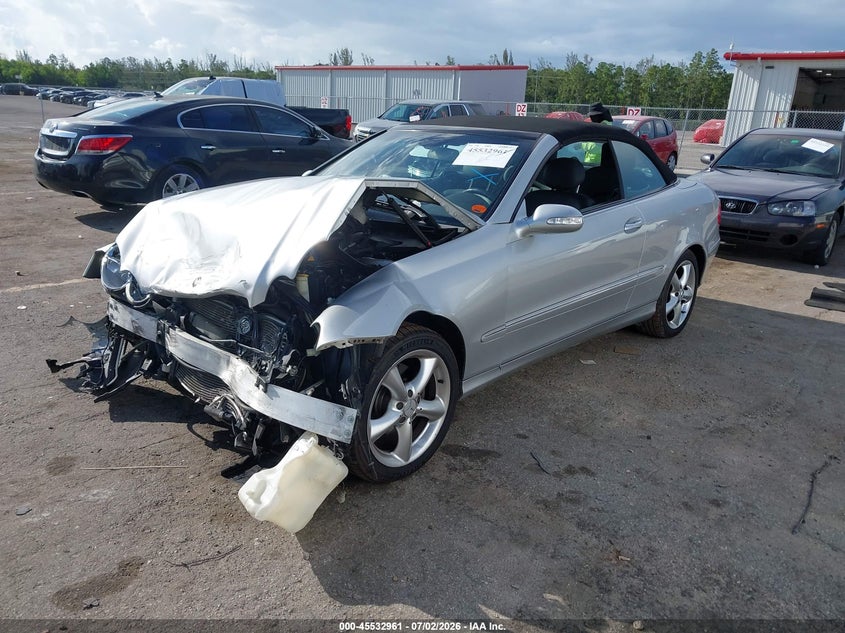 2005 Mercedes-benz Clk-class VIN WDBTK65J05F123554 IAAI salvage auction — FRONT END, Mv-907A (New York), sold $400 on 2026-08-03 (photo 2)