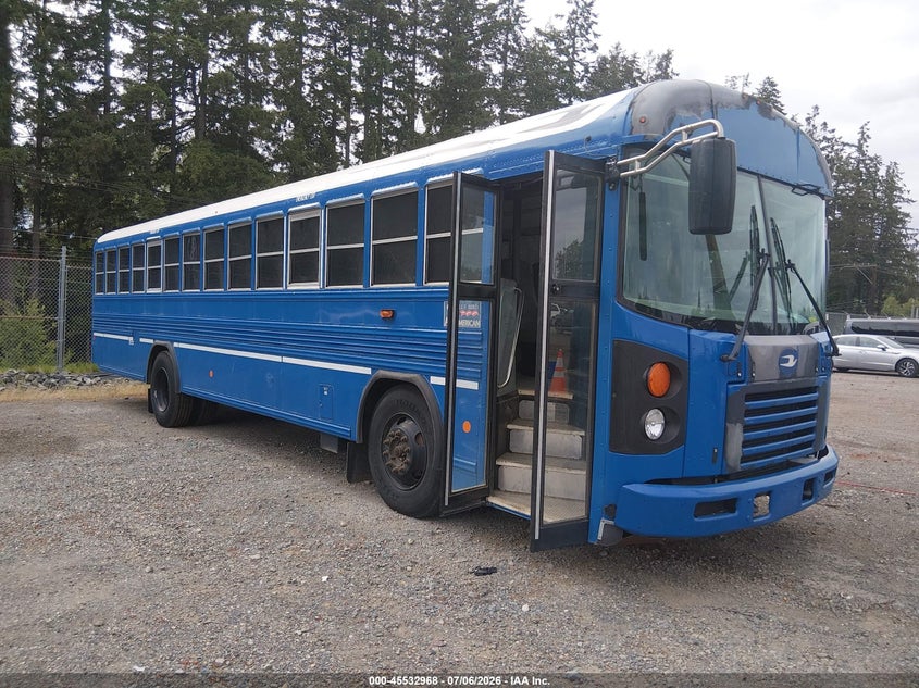 2016 Blue bird School bus / transit bus VIN 1BABLCPA7GF320613 IAAI salvage auction — ENGINE DAMAGE, Sf97 (Washington), sold $12,000 on 2026-07-29 (photo 1)