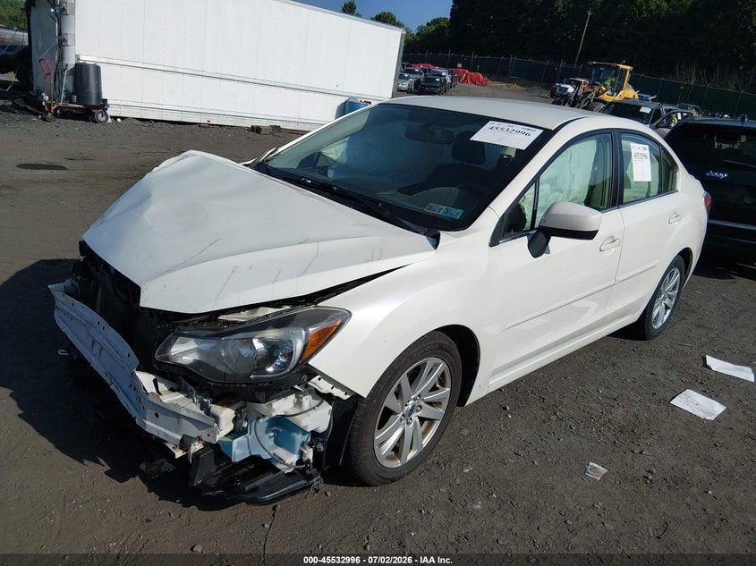 2016 Subaru Impreza VIN JF1GJAB62GH017726 IAAI salvage auction — FRONT END, Salvage (Pennsylvania), sold $25 on 2026-07-28 (photo 2)