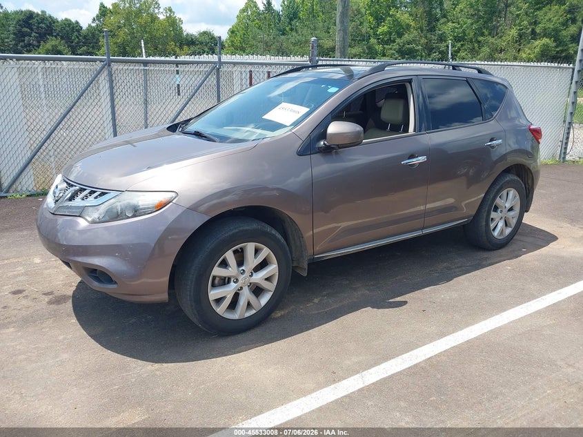 2014 Nissan Murano VIN JN8AZ1MU5EW421282 IAAI salvage auction — NORMAL WEAR, Clear (Mississippi), sold $425 on 2026-07-23 (photo 2)