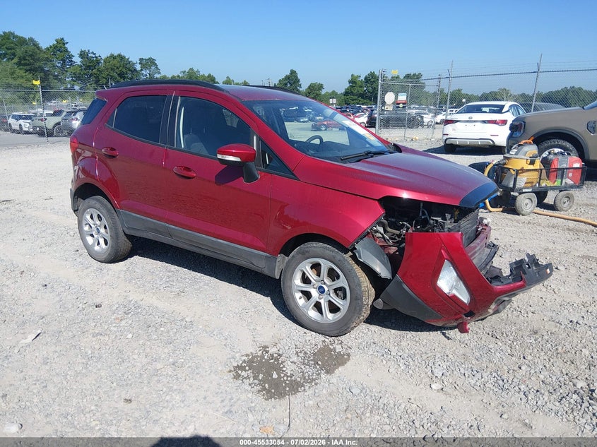 2022 Ford Ecosport VIN MAJ6S3GL1NC459880 IAAI salvage auction — FRONT END, Salvage (West Virginia), sold $25 on 2026-07-29 (photo 1)
