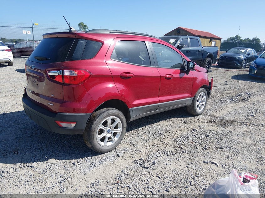 2022 Ford Ecosport VIN MAJ6S3GL1NC459880 IAAI salvage auction — FRONT END, Salvage (West Virginia), sold $25 on 2026-07-29 (photo 4)