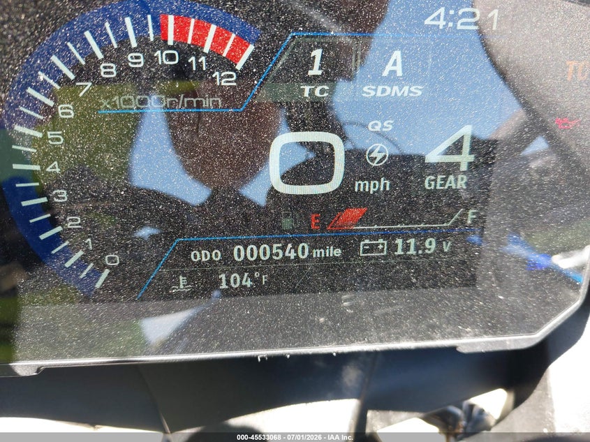 2025 Suzuki GSX800 VIN JS1EM13B9S7101653 IAAI salvage auction — FRONT END, Salvage Title, sold $425 on 2026-09-10 (photo 7)