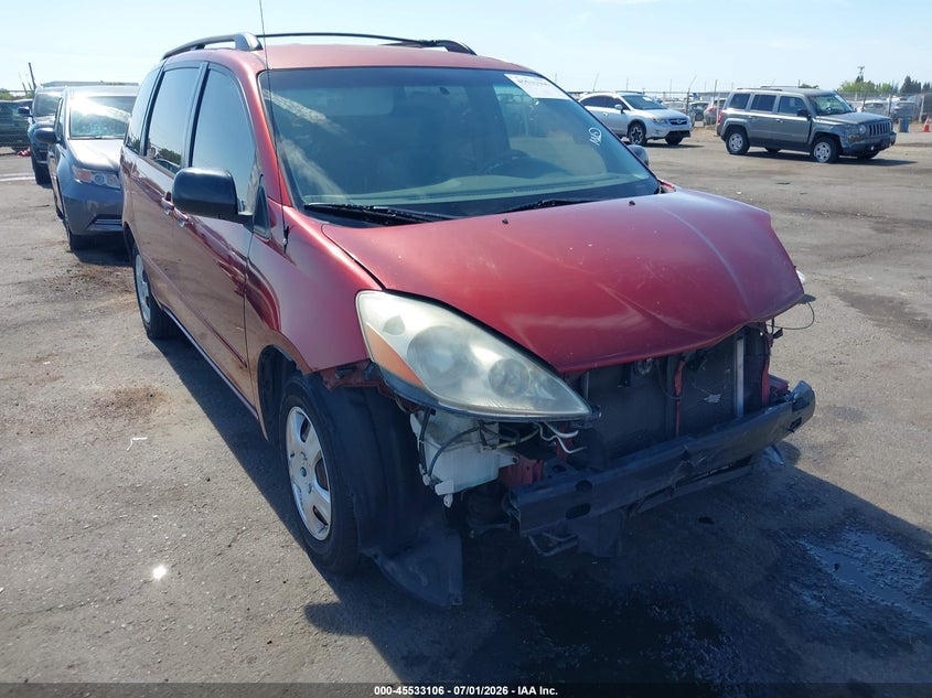 2006 Toyota Sienna VIN 5TDZA23C96S449432 IAAI salvage auction — FRONT END, Salvage (California), sold $850 on 2026-07-22 (photo 1)