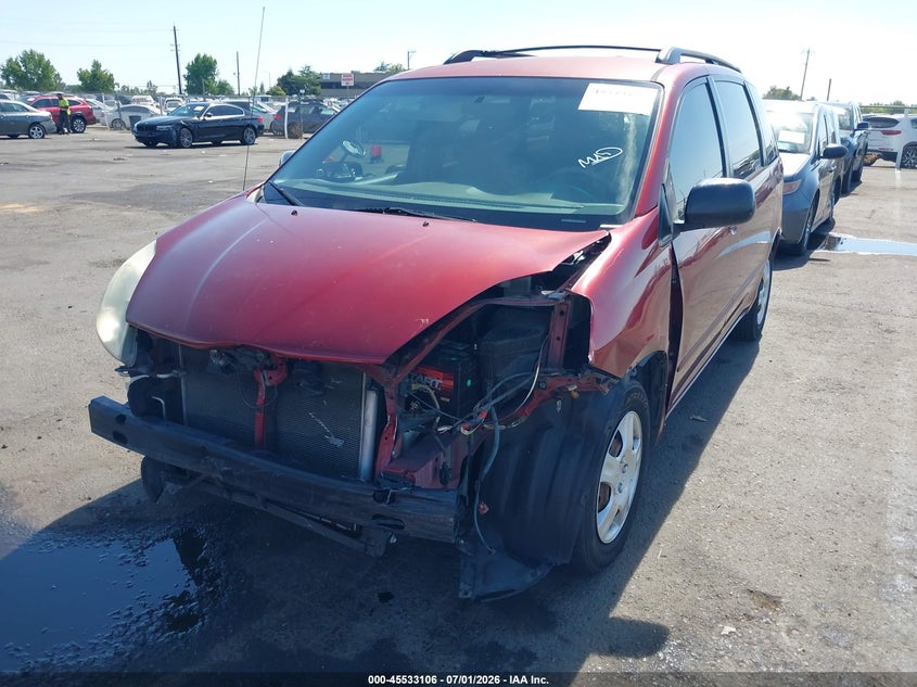 2006 Toyota Sienna VIN 5TDZA23C96S449432 IAAI salvage auction — FRONT END, Salvage (California), sold $850 on 2026-07-22 (photo 2)