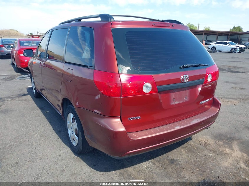 2006 Toyota Sienna VIN 5TDZA23C96S449432 IAAI salvage auction — FRONT END, Salvage (California), sold $850 on 2026-07-22 (photo 3)