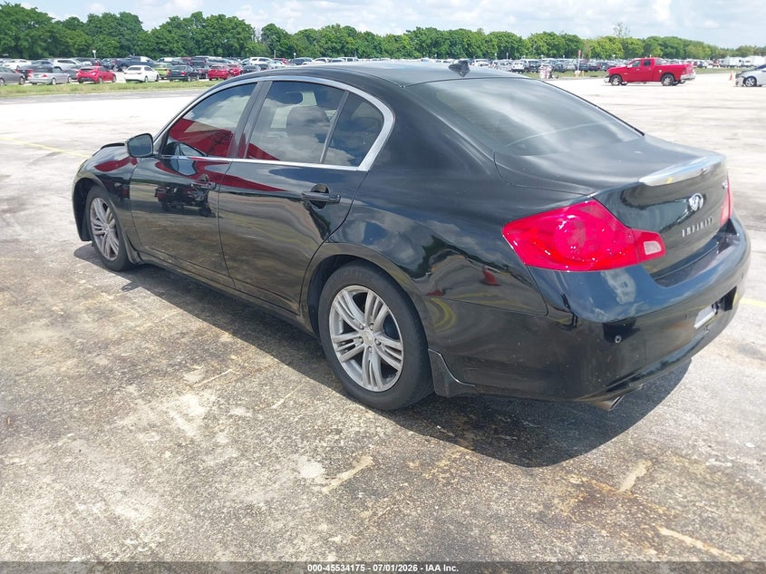 2013 Infiniti G VIN JN1CV6AP5DM716035 IAAI salvage auction — FRONT END, Rebuildable (Florida), sold $1,500 on 2026-07-16 (photo 3)