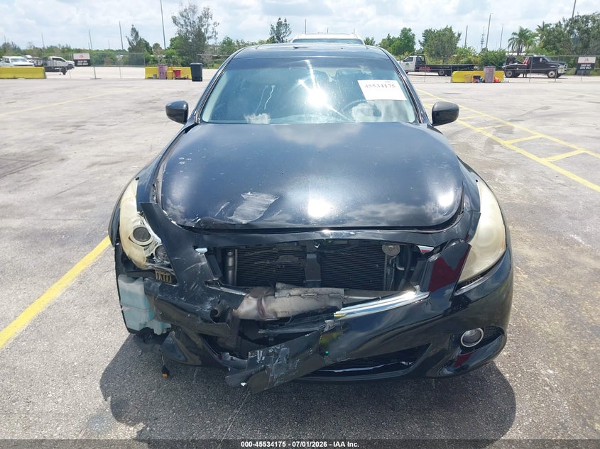 2013 Infiniti G VIN JN1CV6AP5DM716035 IAAI salvage auction — FRONT END, Rebuildable (Florida), sold $1,500 on 2026-07-16 (photo 6)