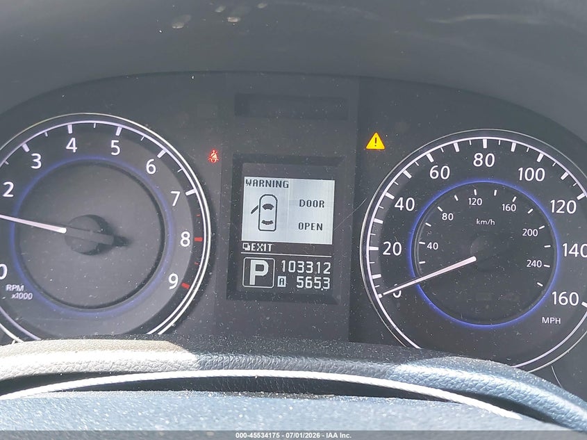 2013 Infiniti G VIN JN1CV6AP5DM716035 IAAI salvage auction — FRONT END, Rebuildable (Florida), sold $1,500 on 2026-07-16 (photo 7)