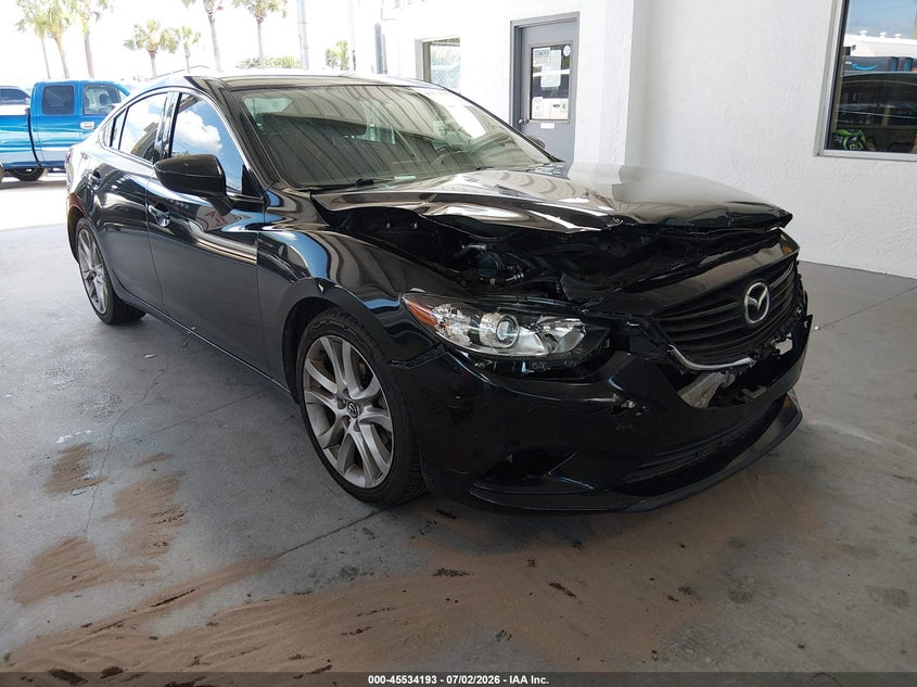 2016 Mazda 6 VIN JM1GJ1V51G1464862 IAAI salvage auction — FRONT END, Rebuildable (Florida), sold $650 on 2026-07-22 (photo 1)