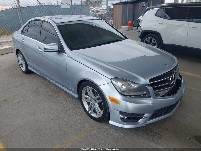 2014 Mercedes-benz C-klasse VIN WDDGF4HBXEA963473 IAAI salvage auction — FRONT END, Salvage Title, sold $1,325 on 2026-07-22 (photo 1)