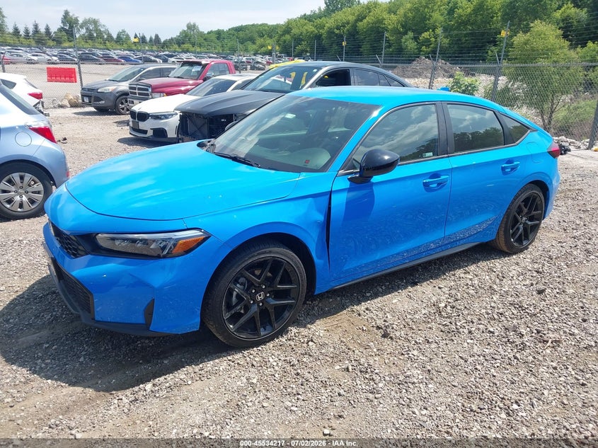 2026 Honda Civic VIN 19XFL2H86TE014018 IAAI salvage auction — RIGHT FRONT, Salvage Title, sold $7,900 on 2026-09-04 (photo 2)