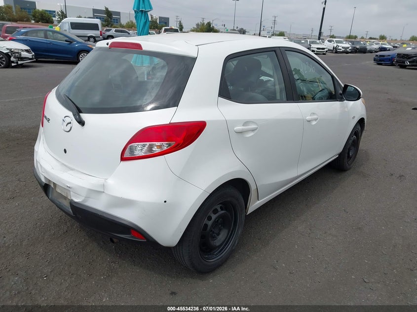 2014 Mazda 2 VIN JM1DE1KY4E0186533 IAAI salvage auction — REAR END, Salvage Certificate (California), sold $25 on 2026-07-24 (photo 4)