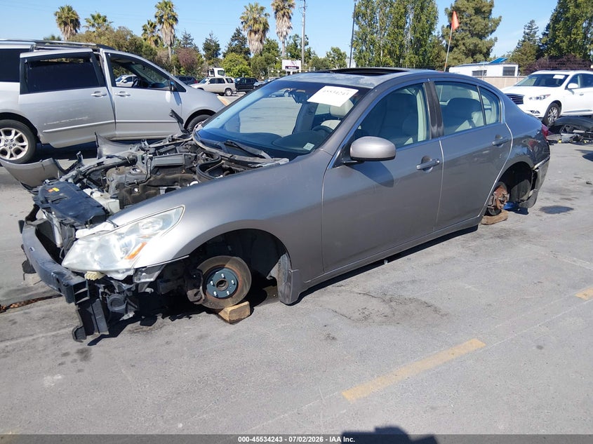 2008 Infiniti G35 VIN JNKBV61E18M226980 IAAI salvage auction — FRONT END, Salvage (California), sold $200 on 2026-07-20 (photo 2)