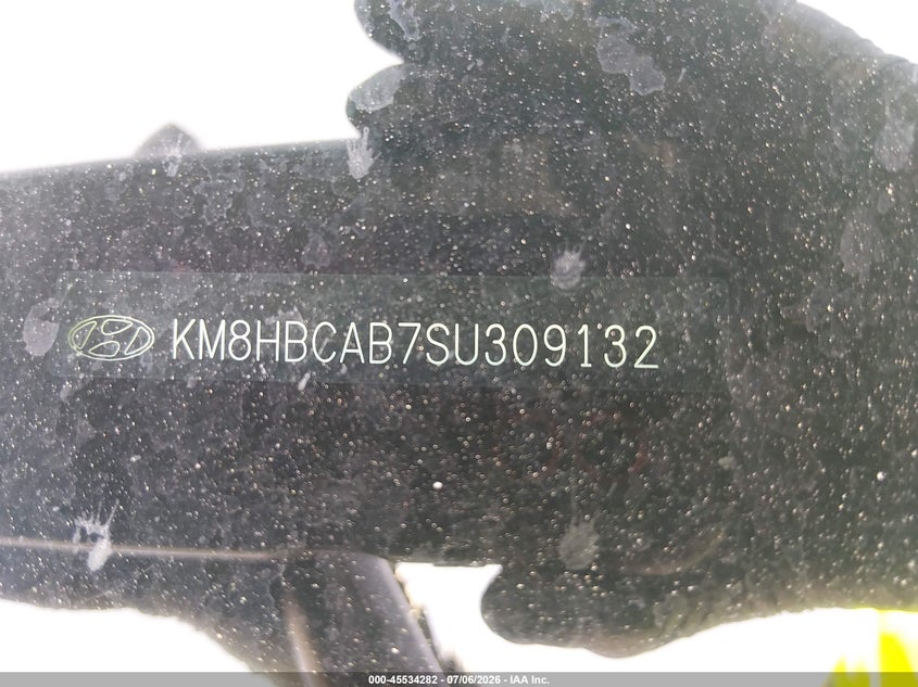 2025 Hyundai Kona VIN KM8HBCAB7SU309132 IAAI salvage auction — ENGINE DAMAGE, Enterprise Vehicles Clear Only (New Mexico), sold $14,200 on 2026-07-09 (photo 9)