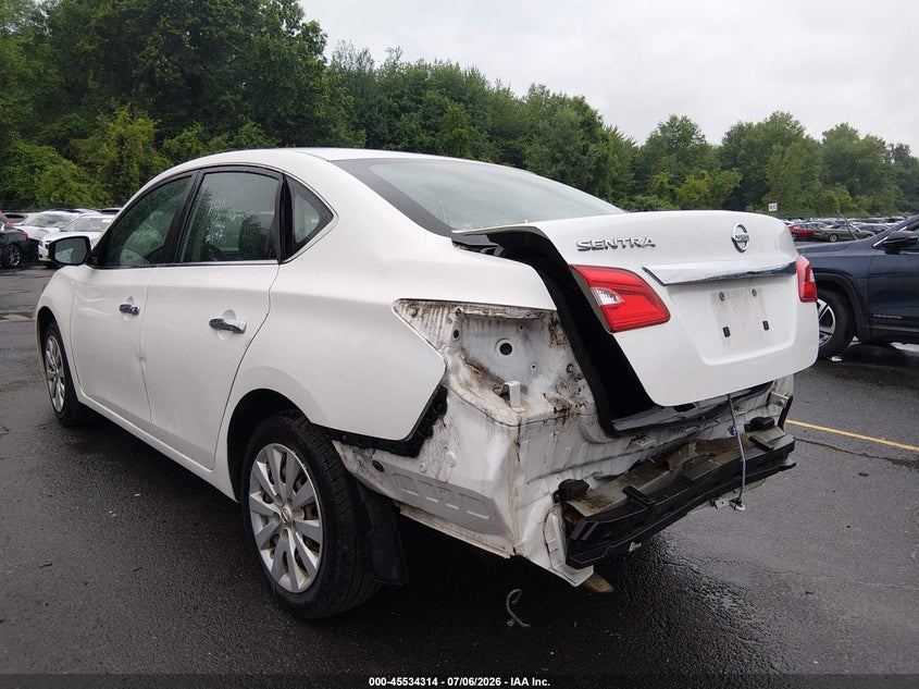 2016 Nissan Sentra VIN 3N1AB7AP2GL648684 IAAI salvage auction — REAR END, Salvage (Connecticut), sold $800 on 2026-07-12 (photo 3)